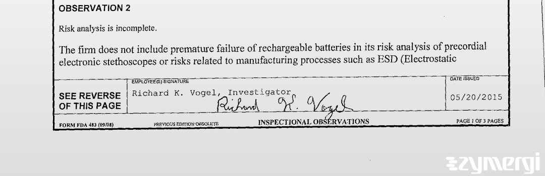 Richard K. Vogel FDA Investigator 