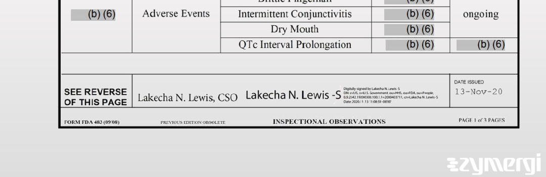 Lakecha N. Lewis FDA Investigator 