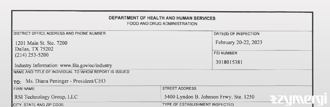 FDANews 483 RSI Technology Group, LLC Feb 22 2023 top