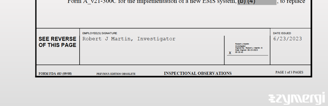 Robert J. Martin FDA Investigator 