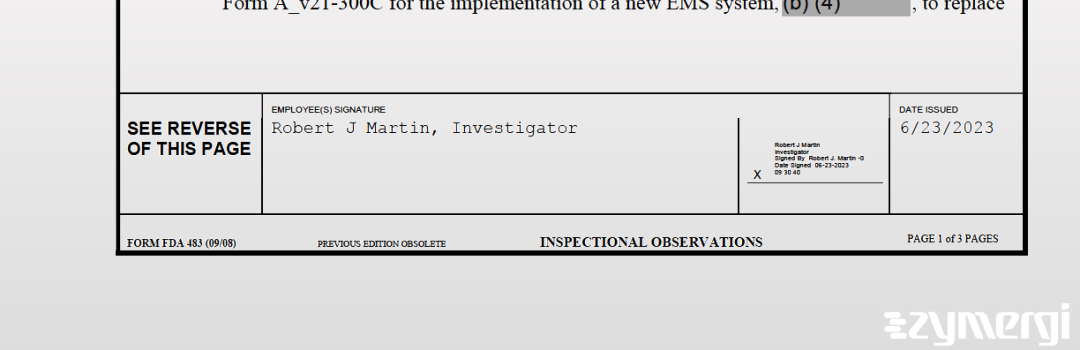 Robert J. Martin FDA Investigator