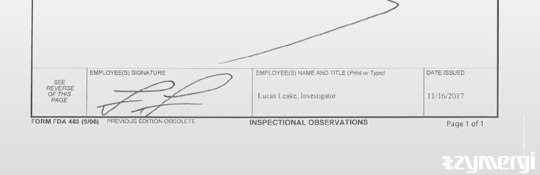 Lucas B. Leake FDA Investigator 