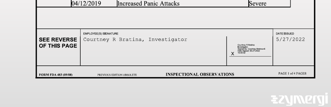 Courtney R. Bratina FDA Investigator