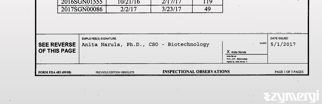 Anita Narula FDA Investigator 