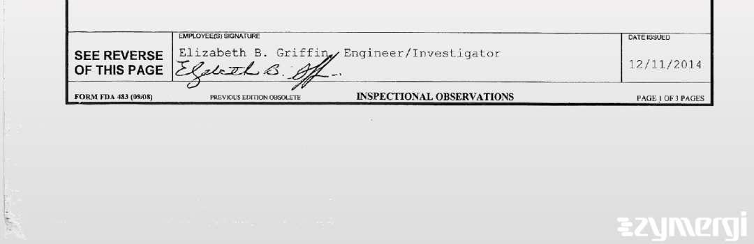 Elizabeth B. Griffin FDA Investigator