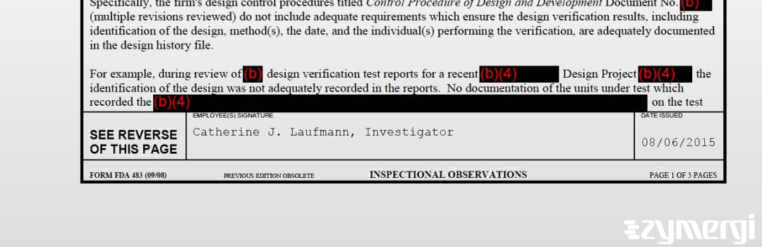 Catherine J. Laufmann FDA Investigator