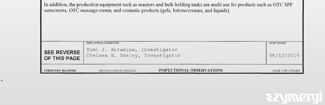 Yumi J. Hiramine FDA Investigator 