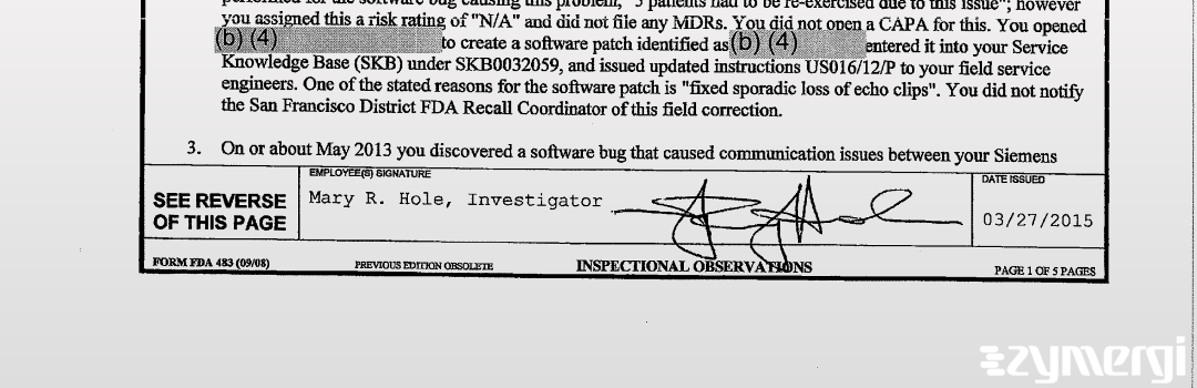 Mary R. Hole FDA Investigator