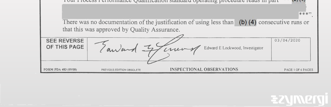 Edward E. Lockwood FDA Investigator 