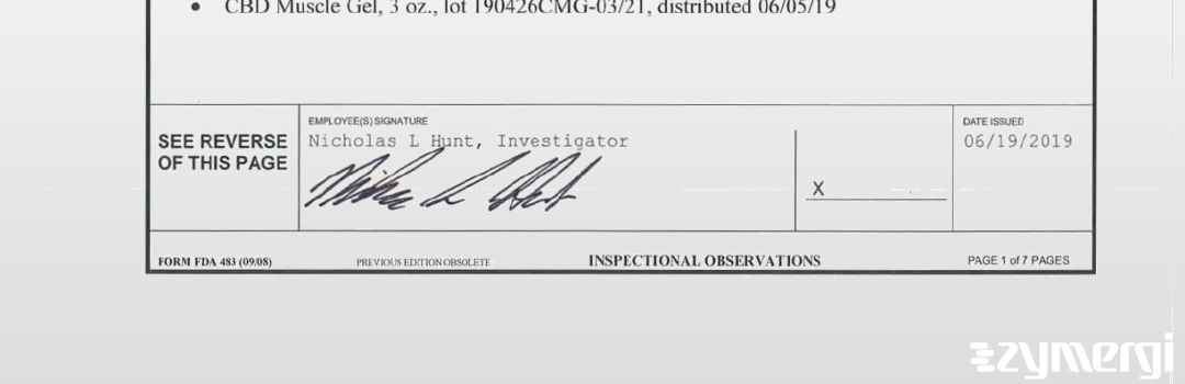 Nicholas L. Hunt FDA Investigator