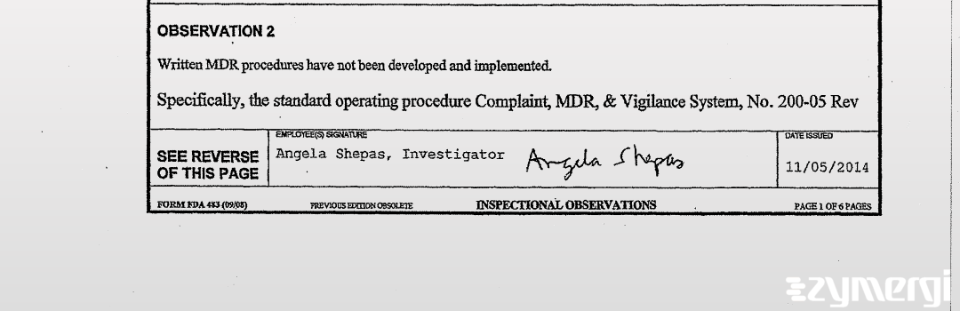 Angela Shepas FDA Investigator 