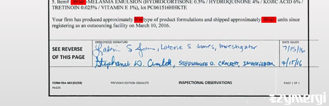 Latorie S. Jones FDA Investigator Stephanie D. Crockett FDA Investigator 