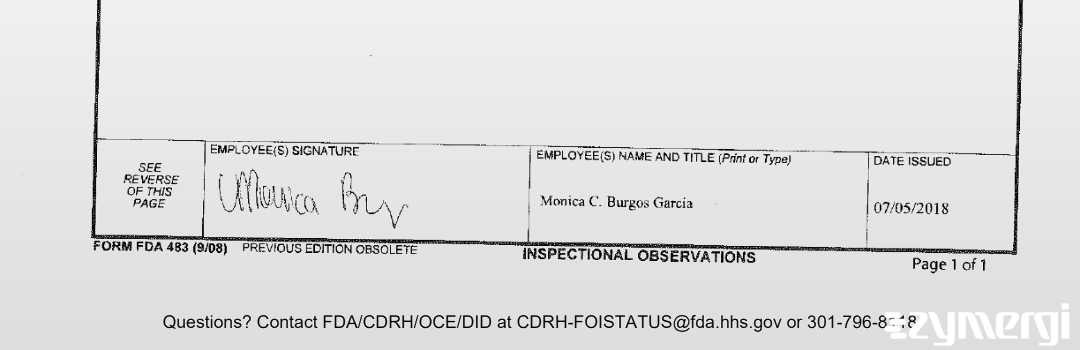 Monica C. Burgos Garcia FDA Investigator Burgos Garcia, Monica C FDA Investigator 