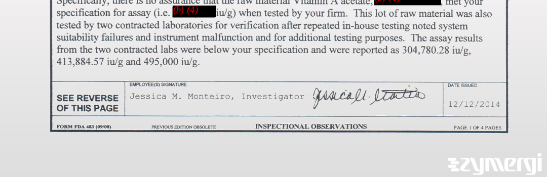 Jessica M. Monteiro FDA Investigator