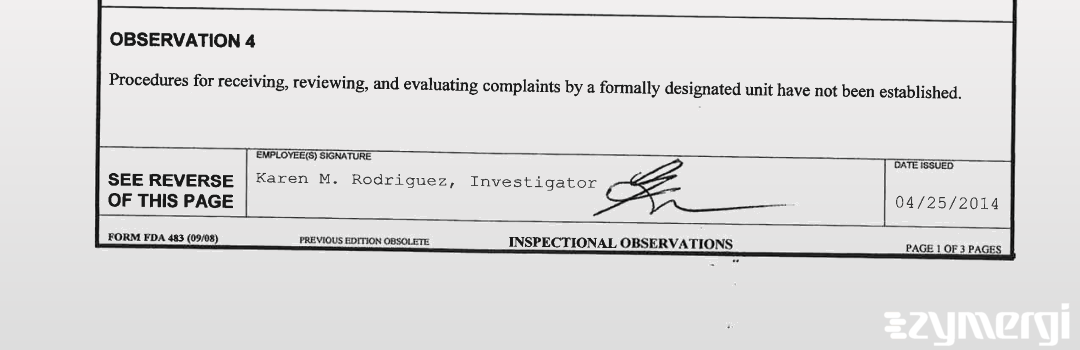 Karen M. Rodriguez FDA Investigator