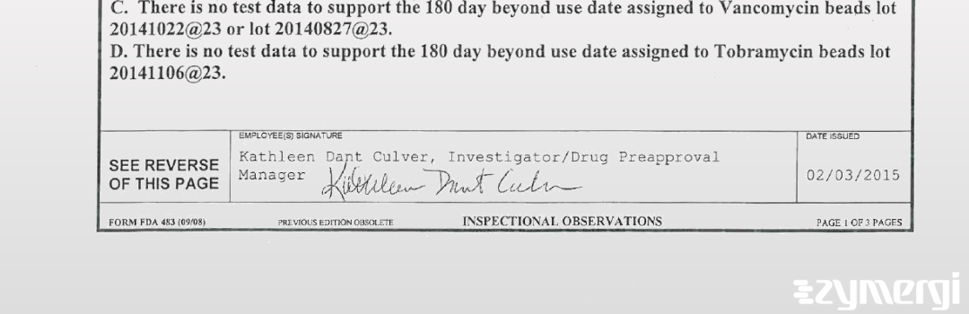 Kathleen D. Culver FDA Investigator 