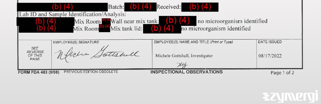 Michele Gottshall FDA Investigator Maureen A. Wentzel FDA Investigator