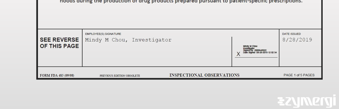 Mindy M. Chou FDA Investigator