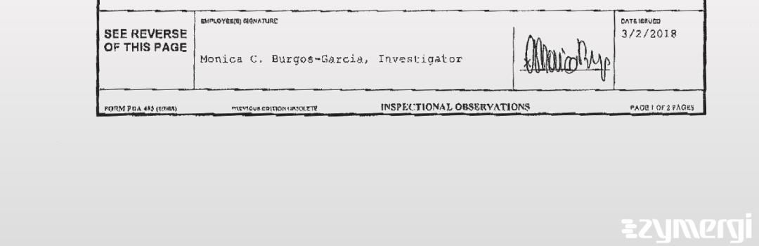 Monica C. Burgos Garcia FDA Investigator Burgos Garcia, Monica C FDA Investigator 