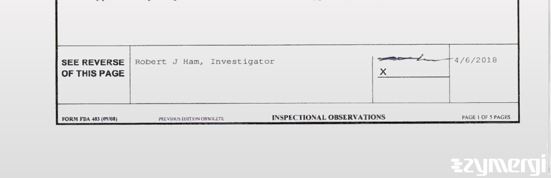 Robert J. Ham FDA Investigator