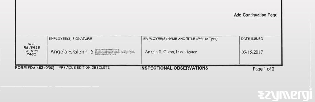 Angela E. Glenn FDA Investigator