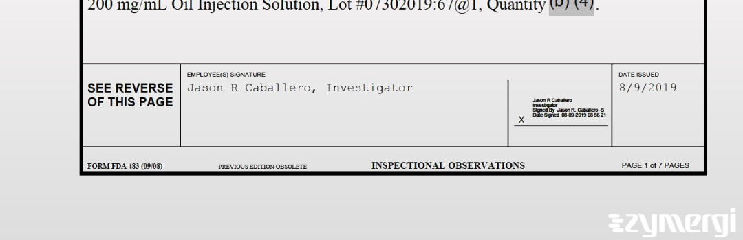 Jason R. Caballero FDA Investigator