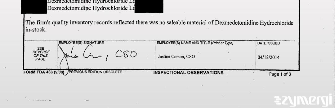 Justine M. Corson FDA Consumer Safety Officer