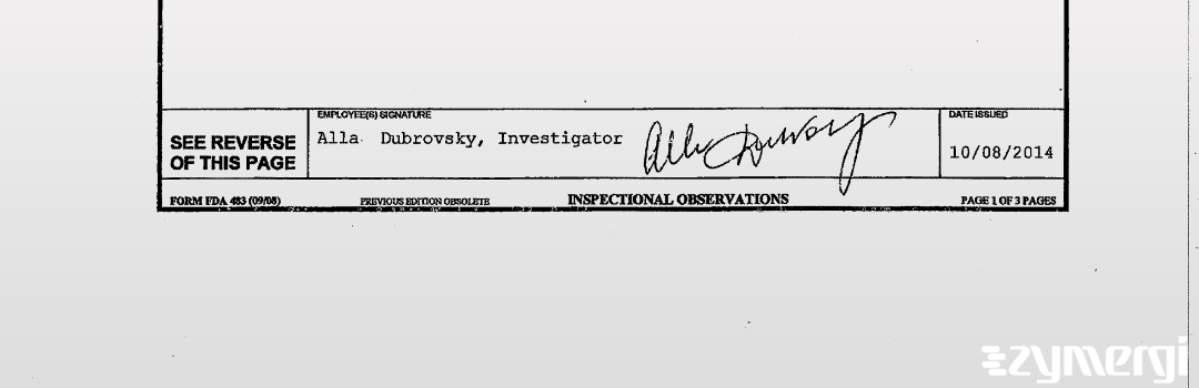 Alla Dubrovsky FDA Investigator