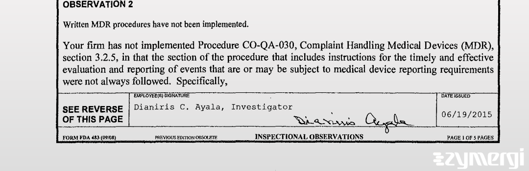 Dianiris C. Ayala FDA Investigator