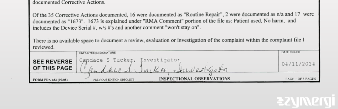 Candace S. Tucker FDA Investigator