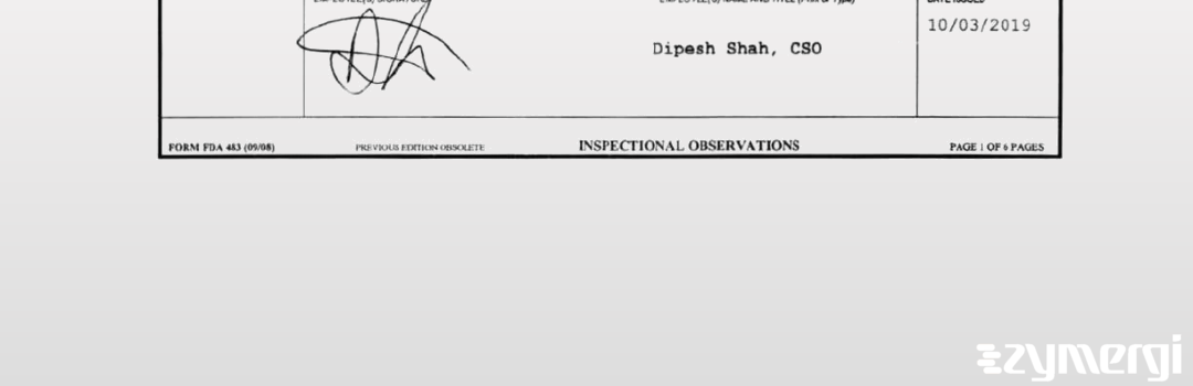 Dipesh K. Shah FDA Investigator
