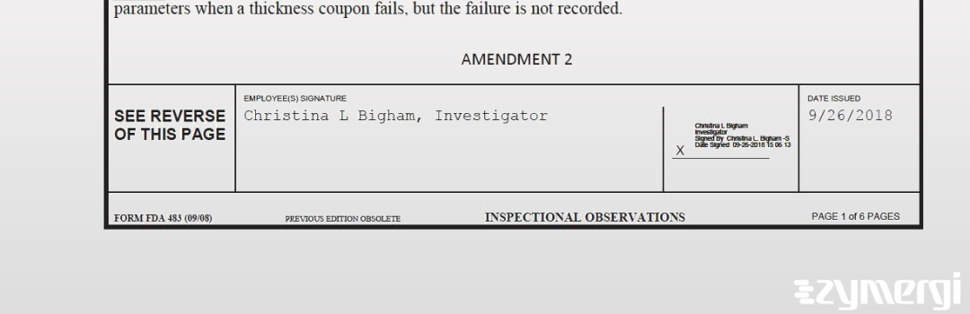 Christina L. Bigham FDA Investigator