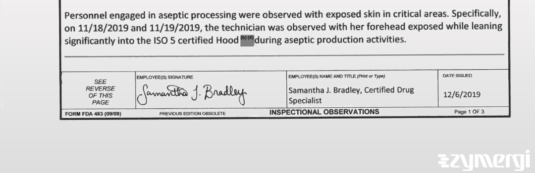 Samantha J. Bradley FDA Investigator 