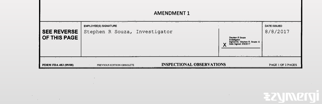 Stephen R. Souza FDA Investigator