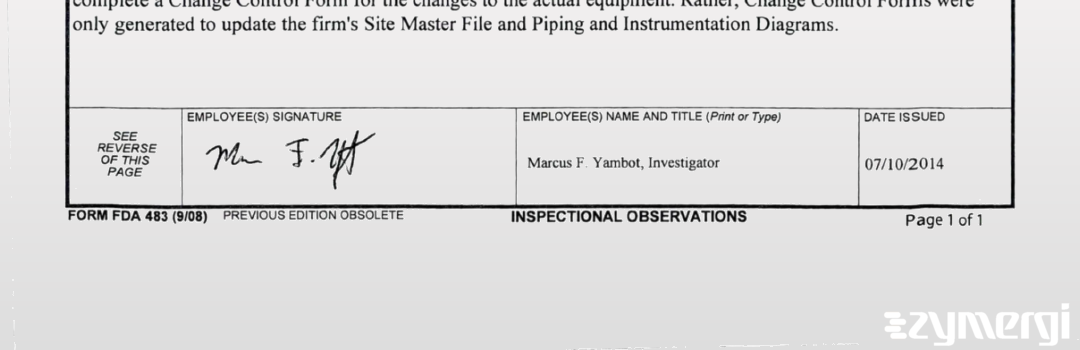 Marcus F. Yambot FDA Investigator