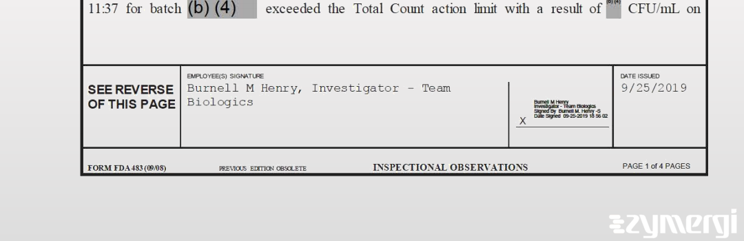 Burnell M. Henry FDA Investigator Allison A. Wellman FDA Investigator 