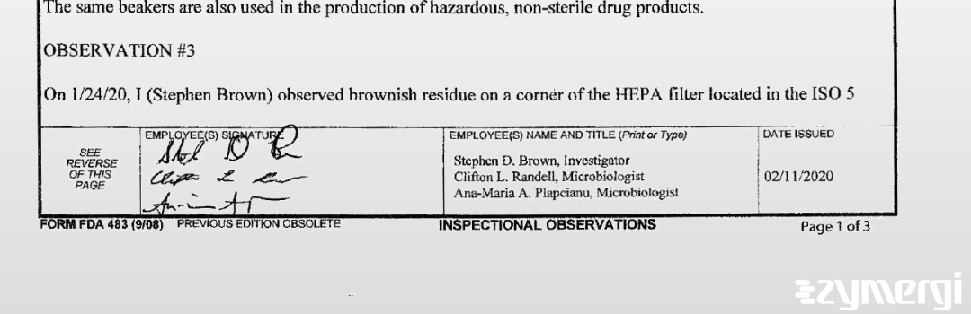 Stephen D. Brown FDA Investigator 