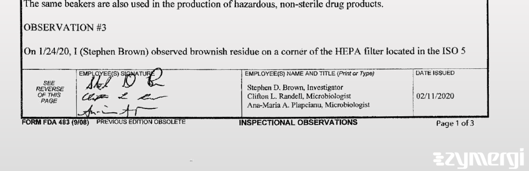 Stephen D. Brown FDA Investigator