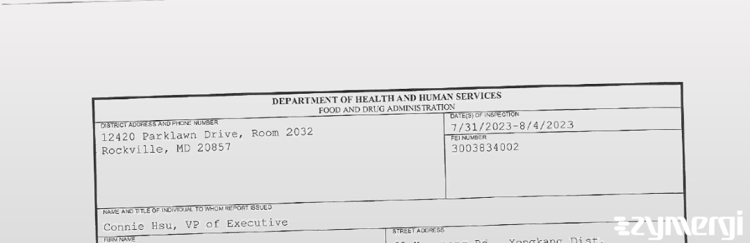 FDANews 483 Teh Seng Pharmaceutical Mfg. Co., Ltd. 3rd Plant Aug 4 2023 top