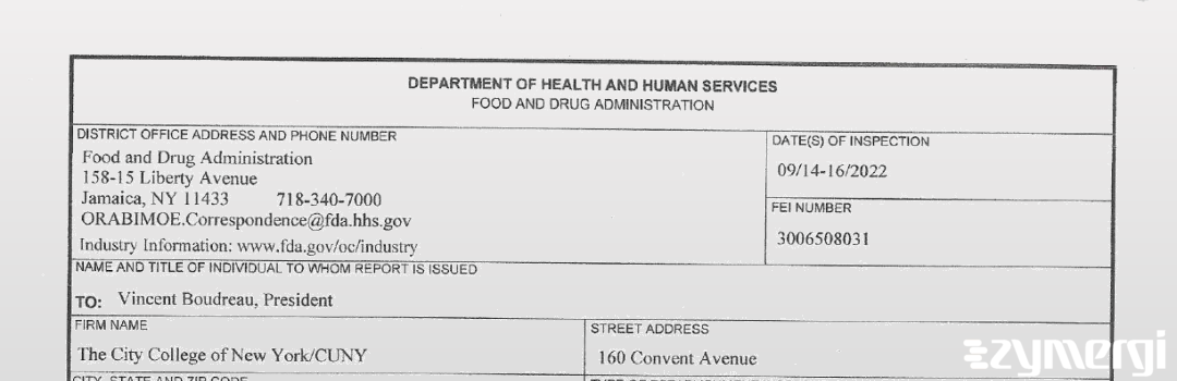 FDANews 483 The City College of New York/CUNY Sep 16 2022 top
