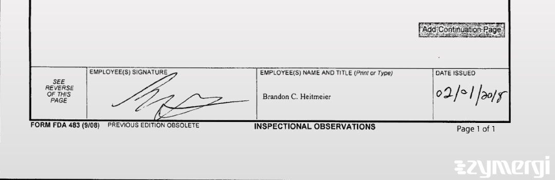 Brandon C. Heitmeier FDA Investigator 