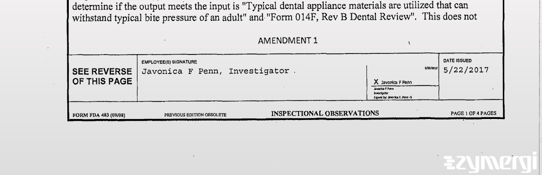 Javonica F. Penn FDA Investigator 