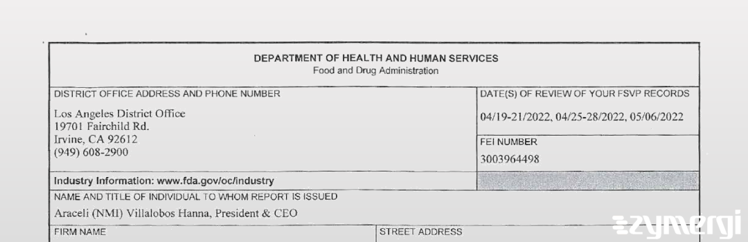 FDANews 483 The Micro Connection Enterprises, Inc. DBA Personal Care Performance Group May 13 2022 top