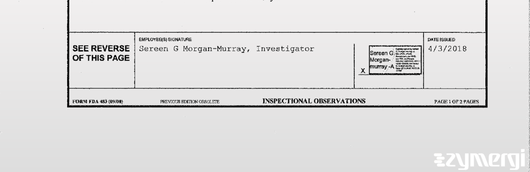 Sereen G. Morgan-Murray FDA Investigator