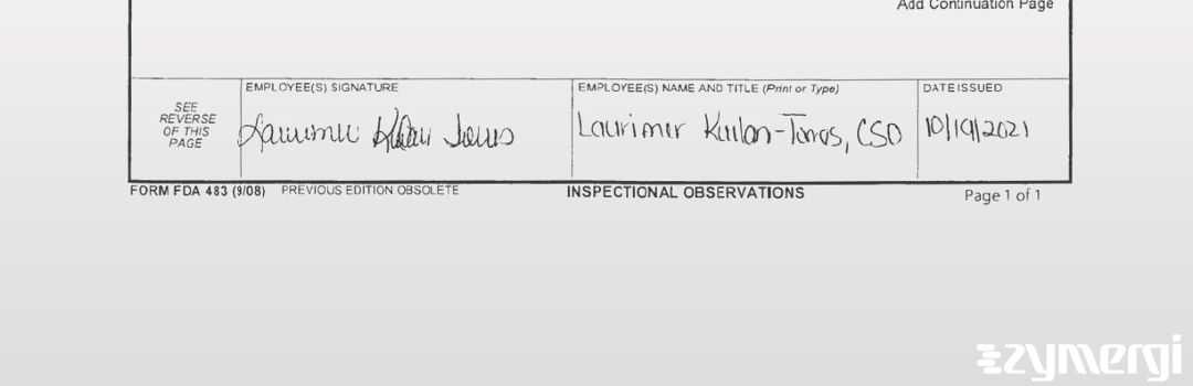 Laurimer Kuilan-Torres FDA Investigator 