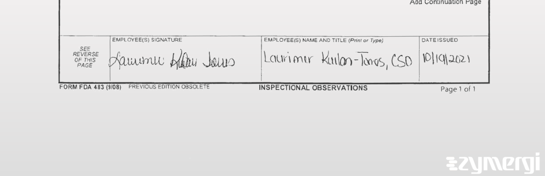 Laurimer Kuilan-Torres FDA Investigator