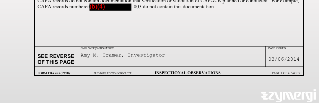 Amy M. Cramer FDA Investigator