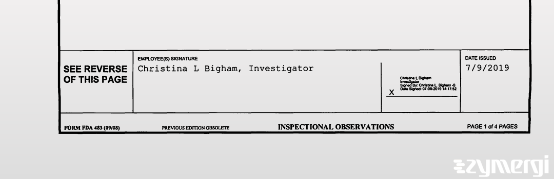 Christina L. Bigham FDA Investigator