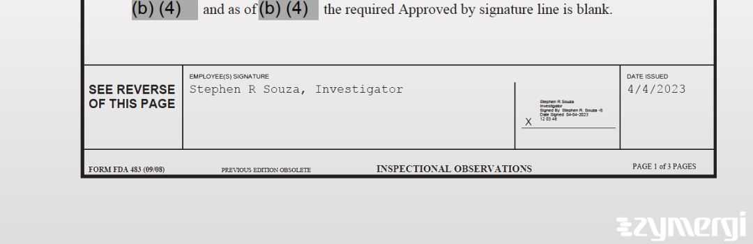 Stephen R. Souza FDA Investigator 