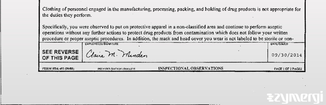 Claire M. Minden FDA Investigator